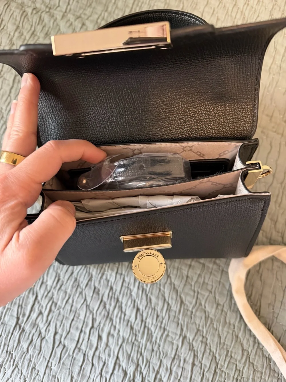 Ted Baker Lili Top Handle Satchel Bag Black NWT